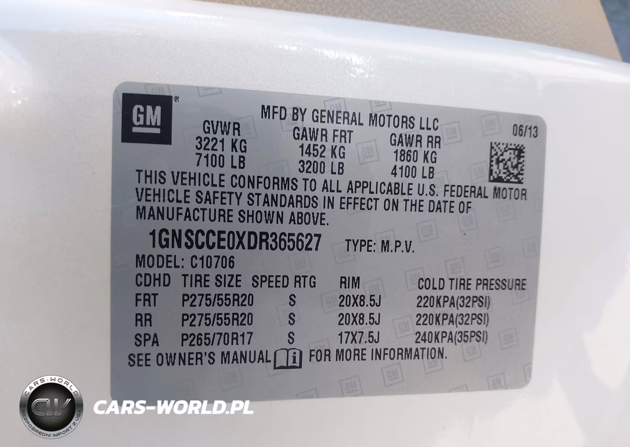 2013 Chevrolet Tahoe Ltz VIN:1GNSCCE0XDR365627 - 9
