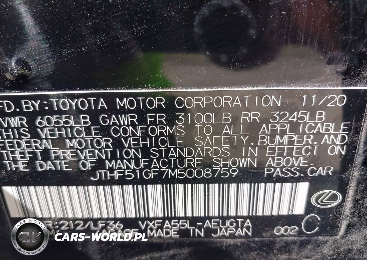2021 Lexus Ls 500 F Sport VIN:JTHF51GF7M5008759 - 9