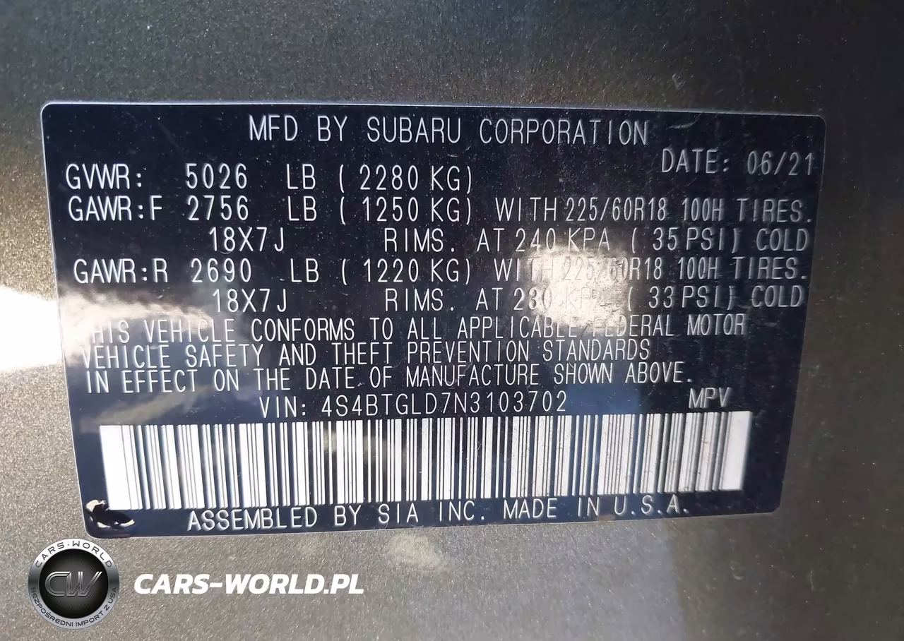 2022 Subaru Outback Onyx Edition Xt VIN:4S4BTGLD7N3103702 - 9