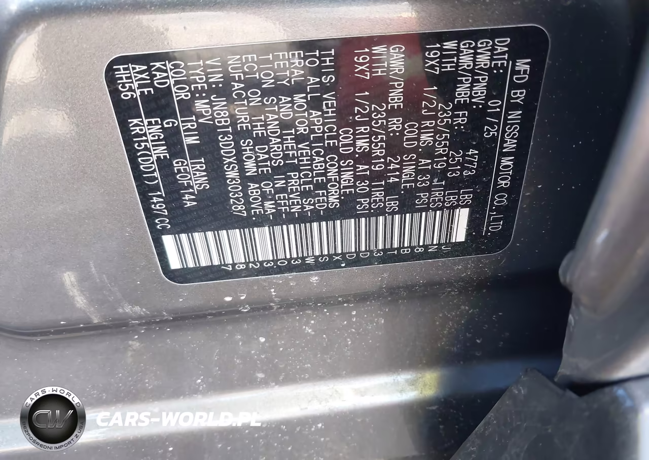 2025 Nissan Rogue Platinum Intelligent Awd VIN:JN8BT3DDXSW303287 - 9