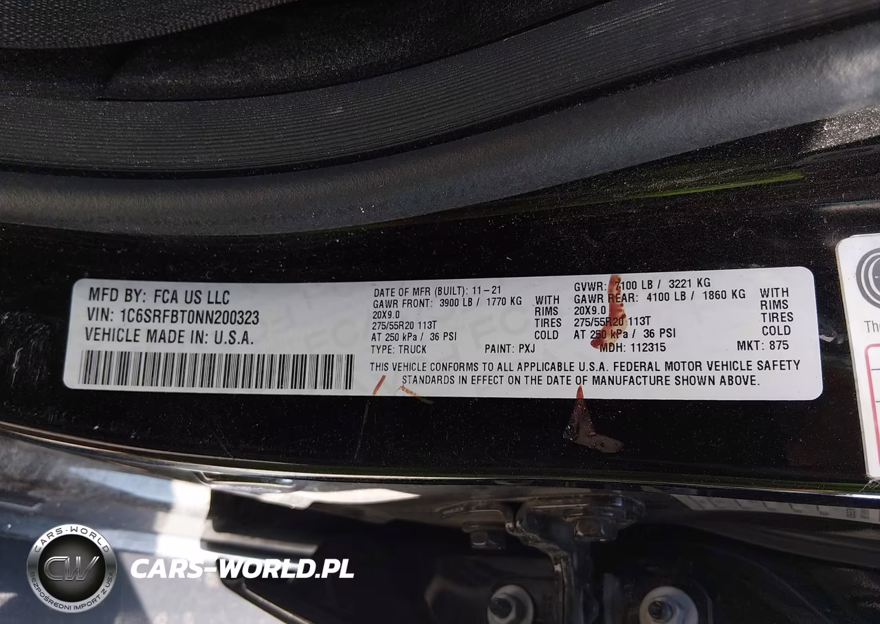 2022 Ram 1500 VIN:1C6SRFBT0NN200323 - 9