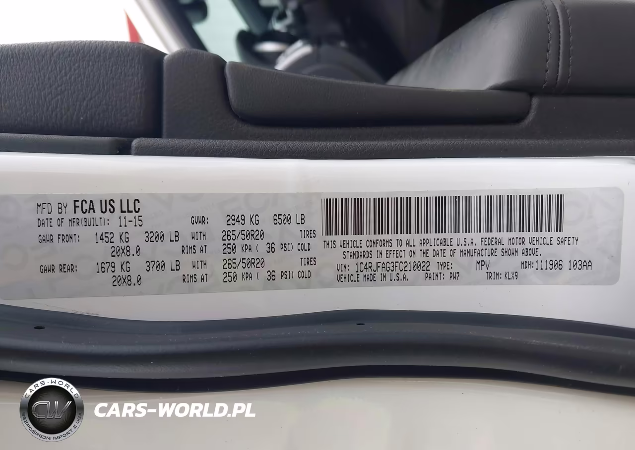 2015 Jeep Grand Cherokee Altitude VIN:1C4RJFAG3FC210022 - 9