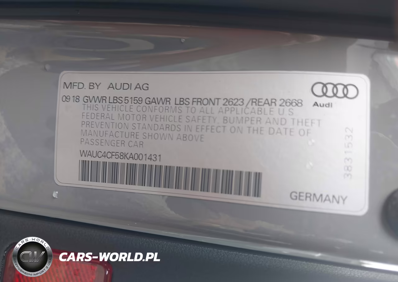 2019 Audi S5 3.0T Premium VIN:WAUC4CF58KA001431 - 9
