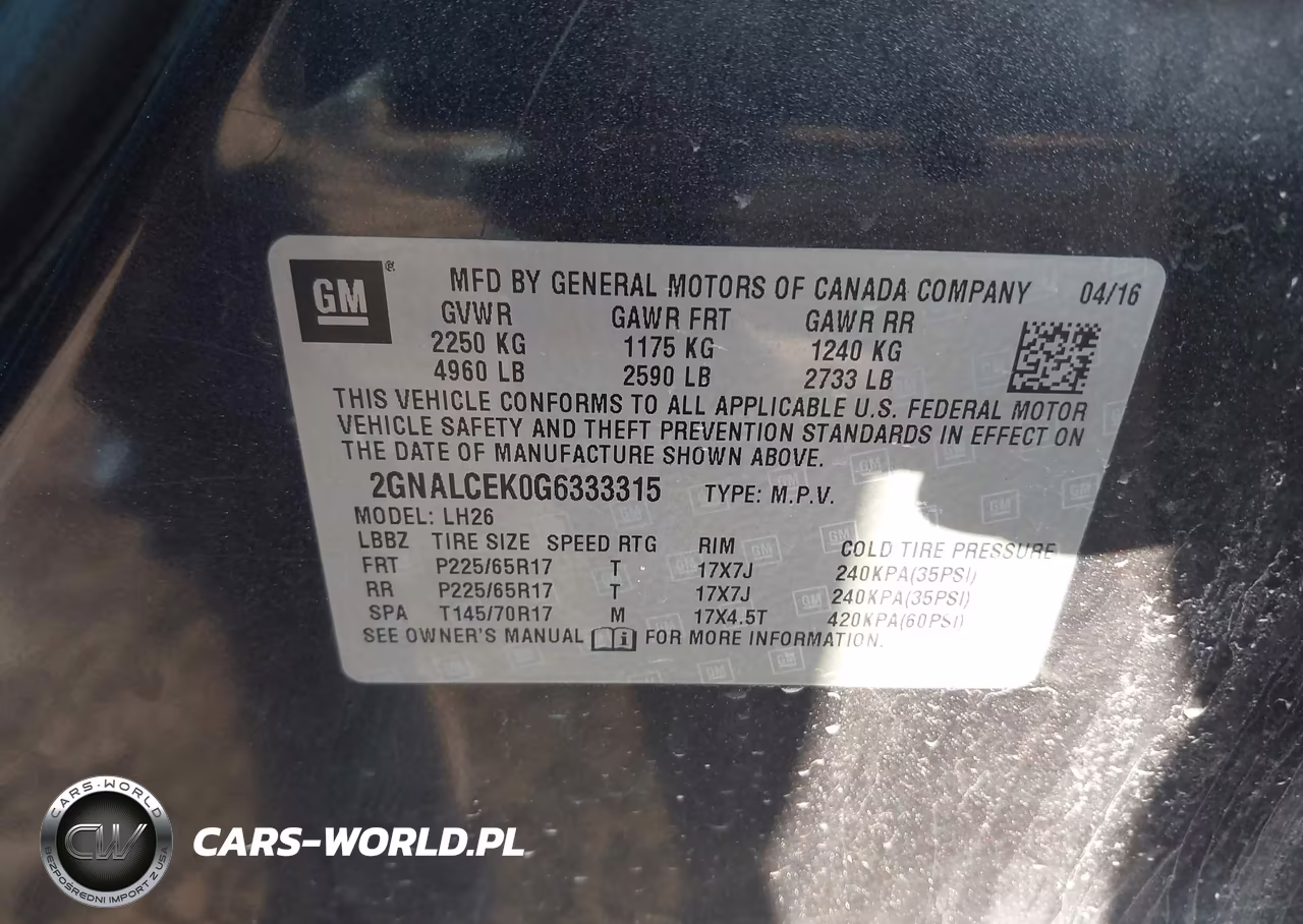 2016 Chevrolet Equinox Lt VIN:2GNALCEK0G6333315 - 9