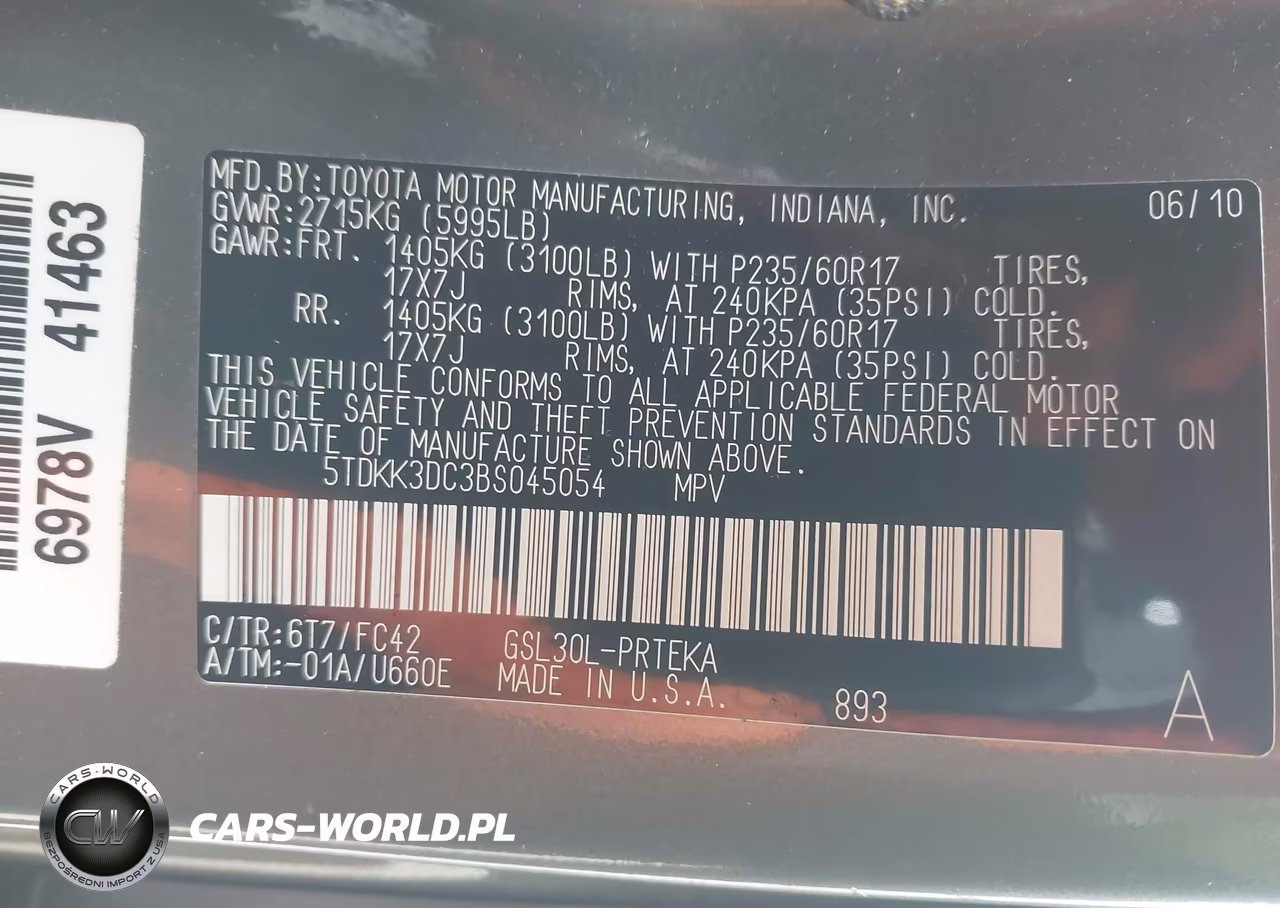 2011 Toyota Sienna Le V6 VIN:5TDKK3DC3BS045054 - 9