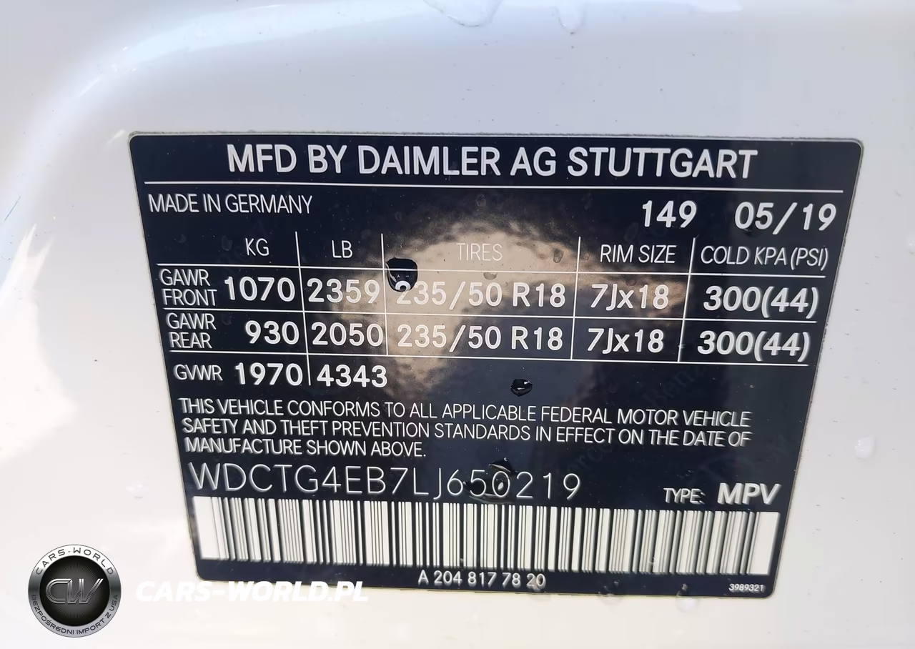 2020 Mercedes-Benz Gla 250 VIN:WDCTG4EB7LJ650219 - 9