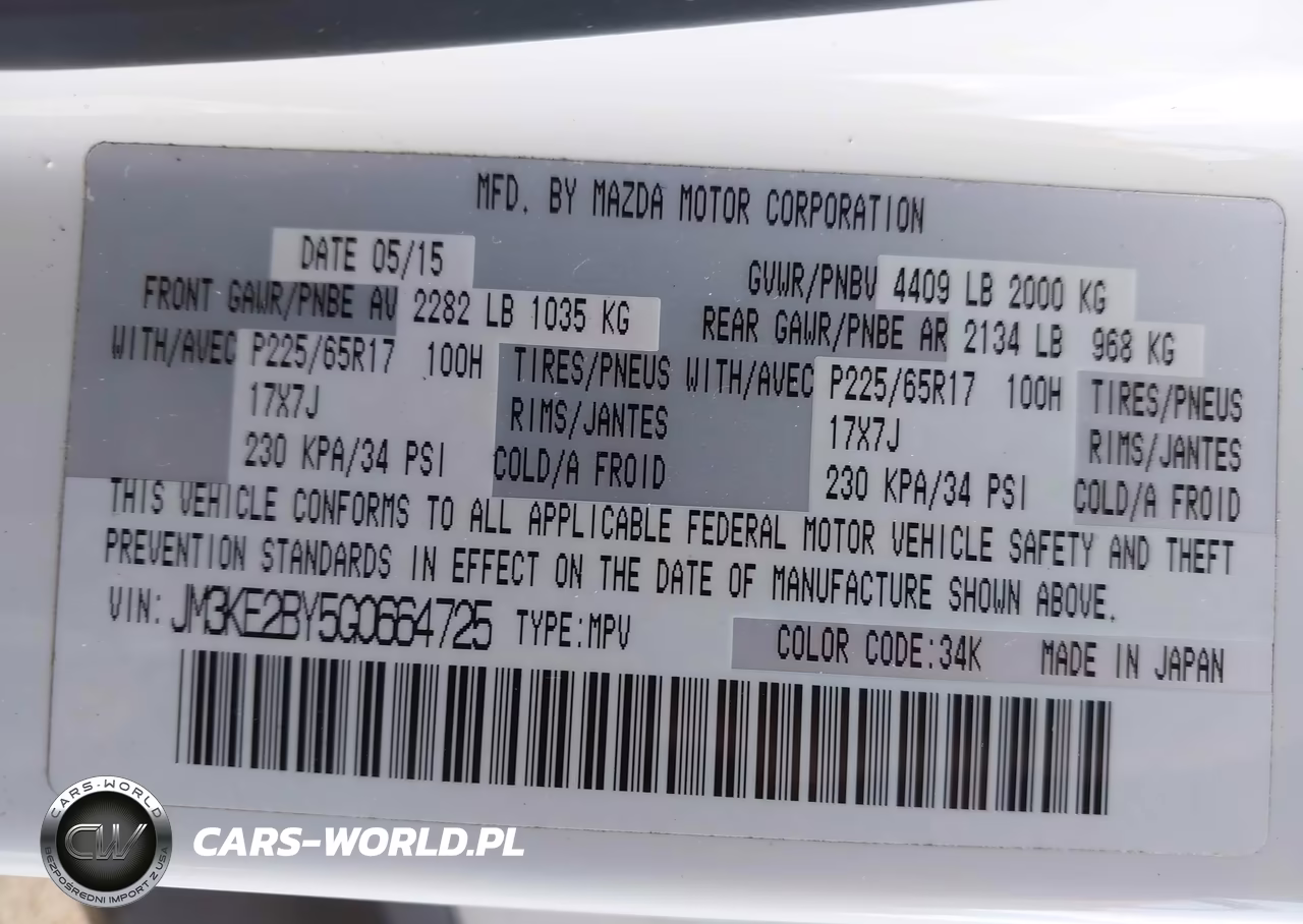 2016 Mazda Cx-5 Sport VIN:JM3KE2BY5G0664725 - 9