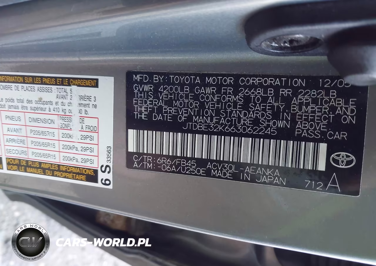 2006 Toyota Camry Le VIN:JTDBE32K663062245 - 9