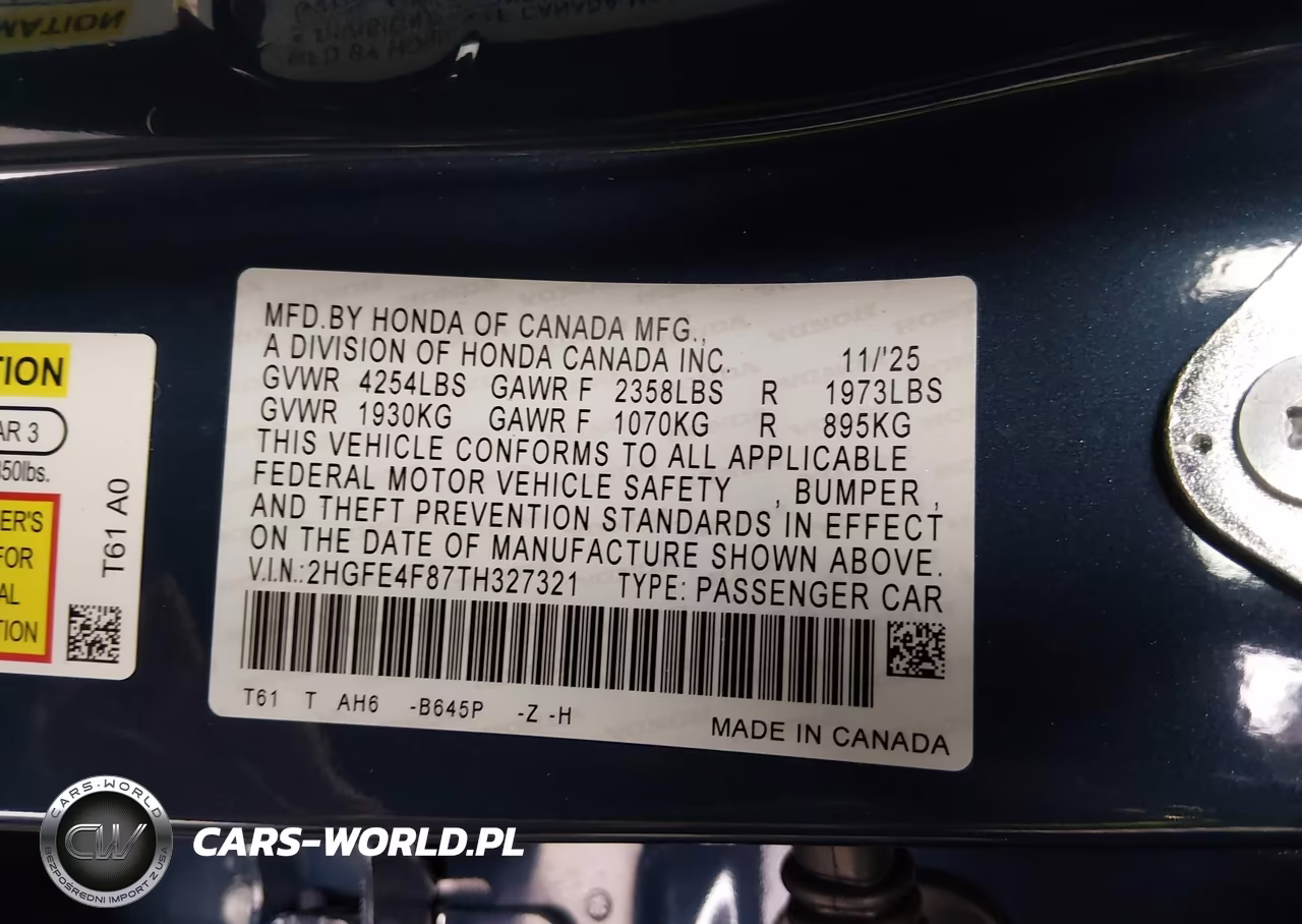 2026 Honda Civic Hybrid Sport-Sport Touring VIN:2HGFE4F87TH327321 - 9