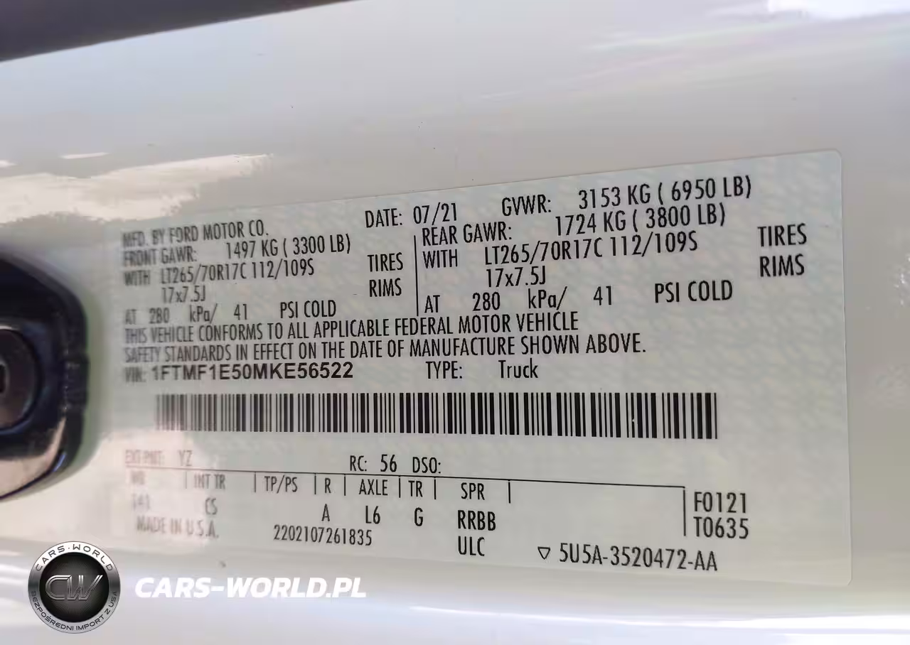 2021 Ford F-150 Xl VIN:1FTMF1E50MKE56522 - 9