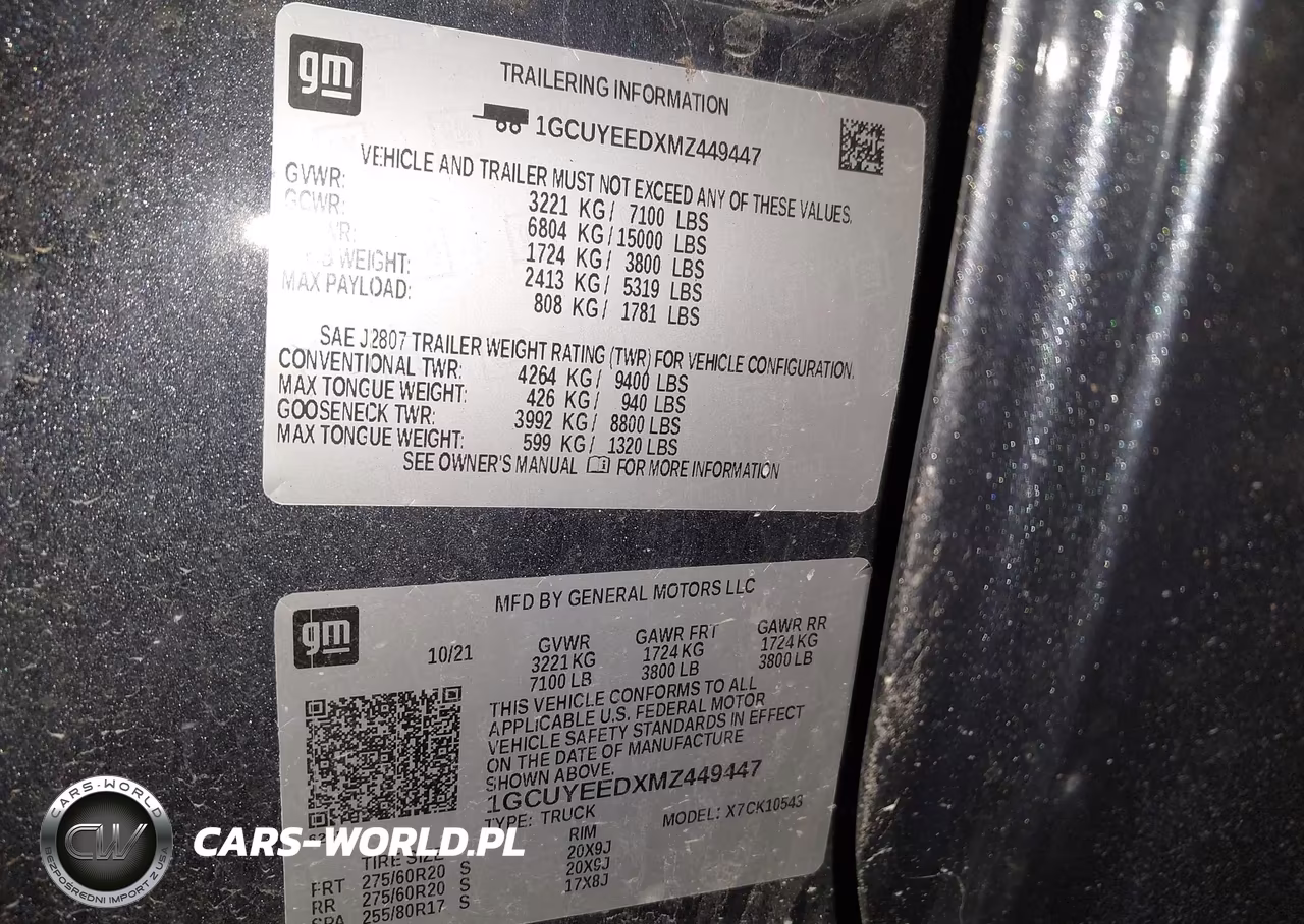 2021 Chevrolet Silverado 1500 4Wd Short Bed Rst VIN:1GCUYEEDXMZ449447 - 9