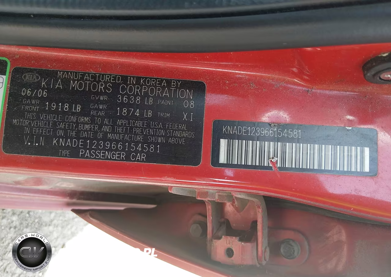 2006 Kia Rio Lx VIN:KNADE123966154581 - 9