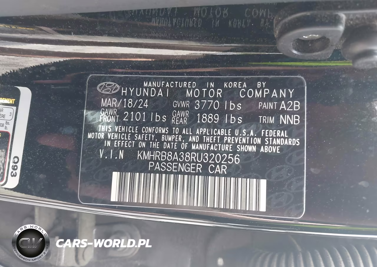 2024 Hyundai Venue Se VIN:KMHRB8A38RU320256 - 9