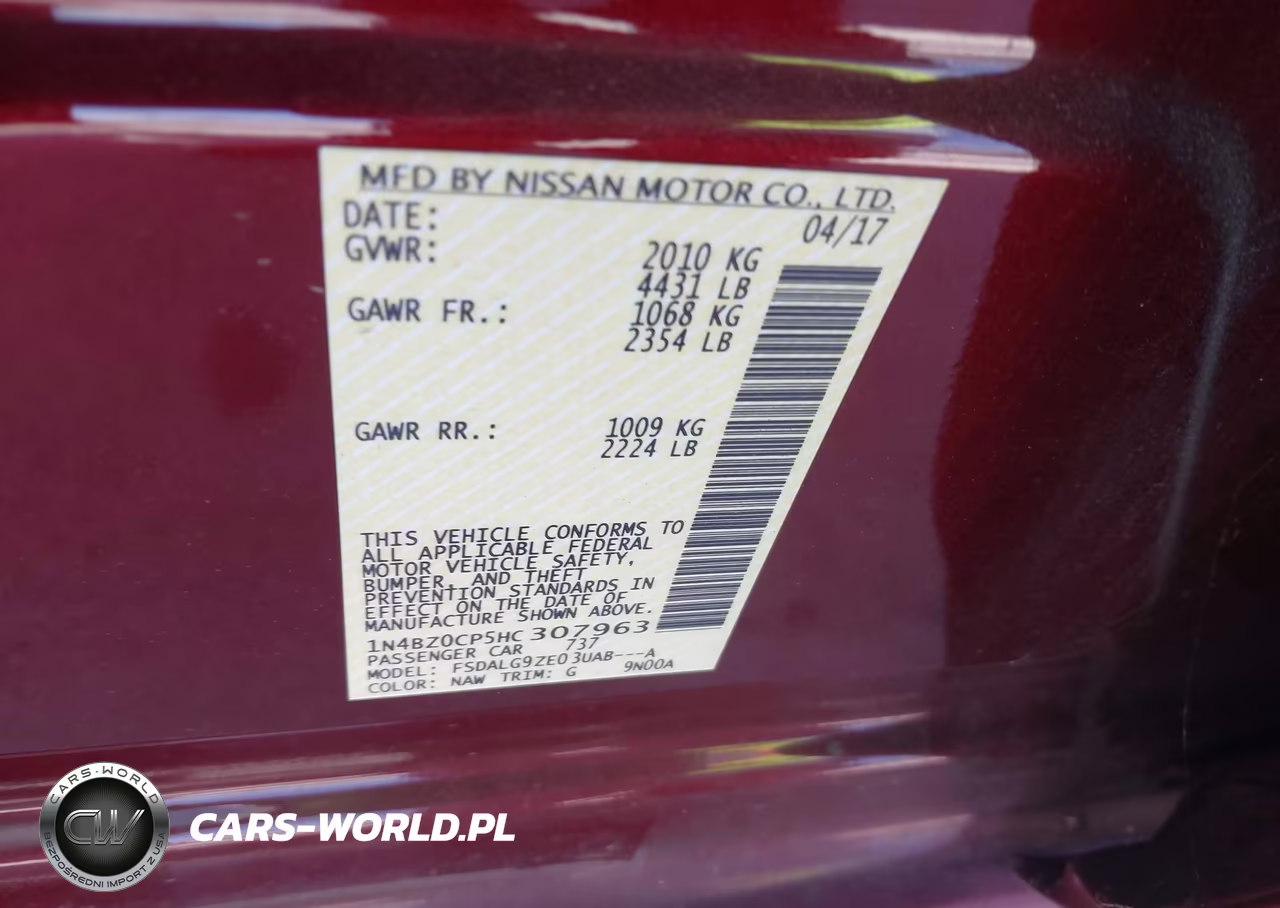 2017 Nissan Leaf Sl VIN:1N4BZ0CP5HC307963 - 9