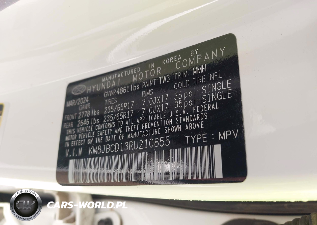 2024 Hyundai Tucson Hybrid Blue VIN:KM8JBCD13RU210855 - 9