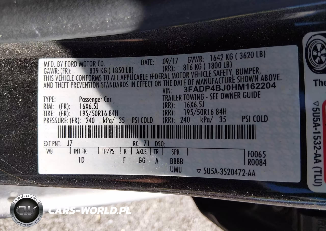2017 Ford Fiesta Se VIN:3FADP4BJ0HM162204 - 9