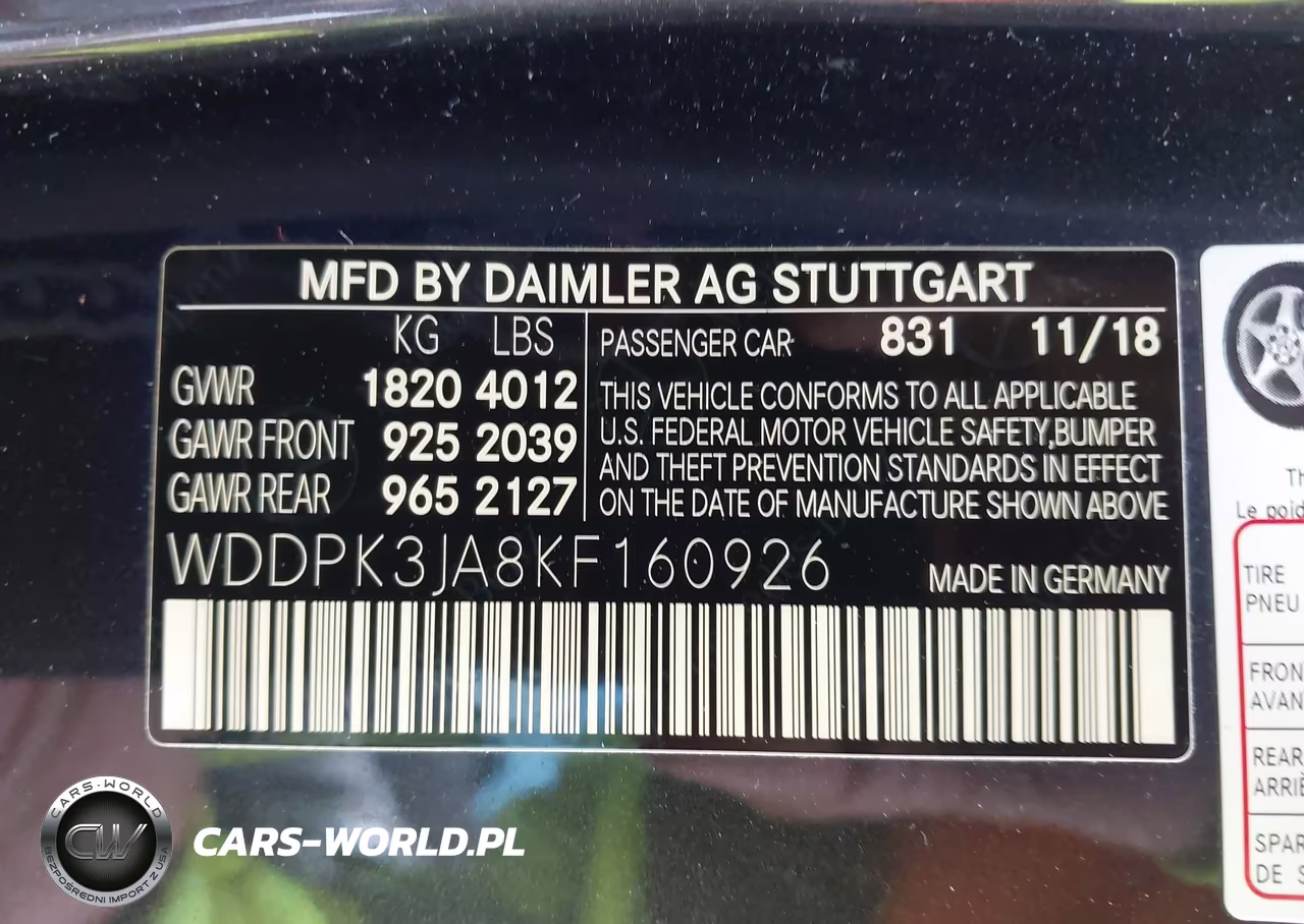 2019 Mercedes-Benz Slc 300 VIN:WDDPK3JA8KF160926 - 9