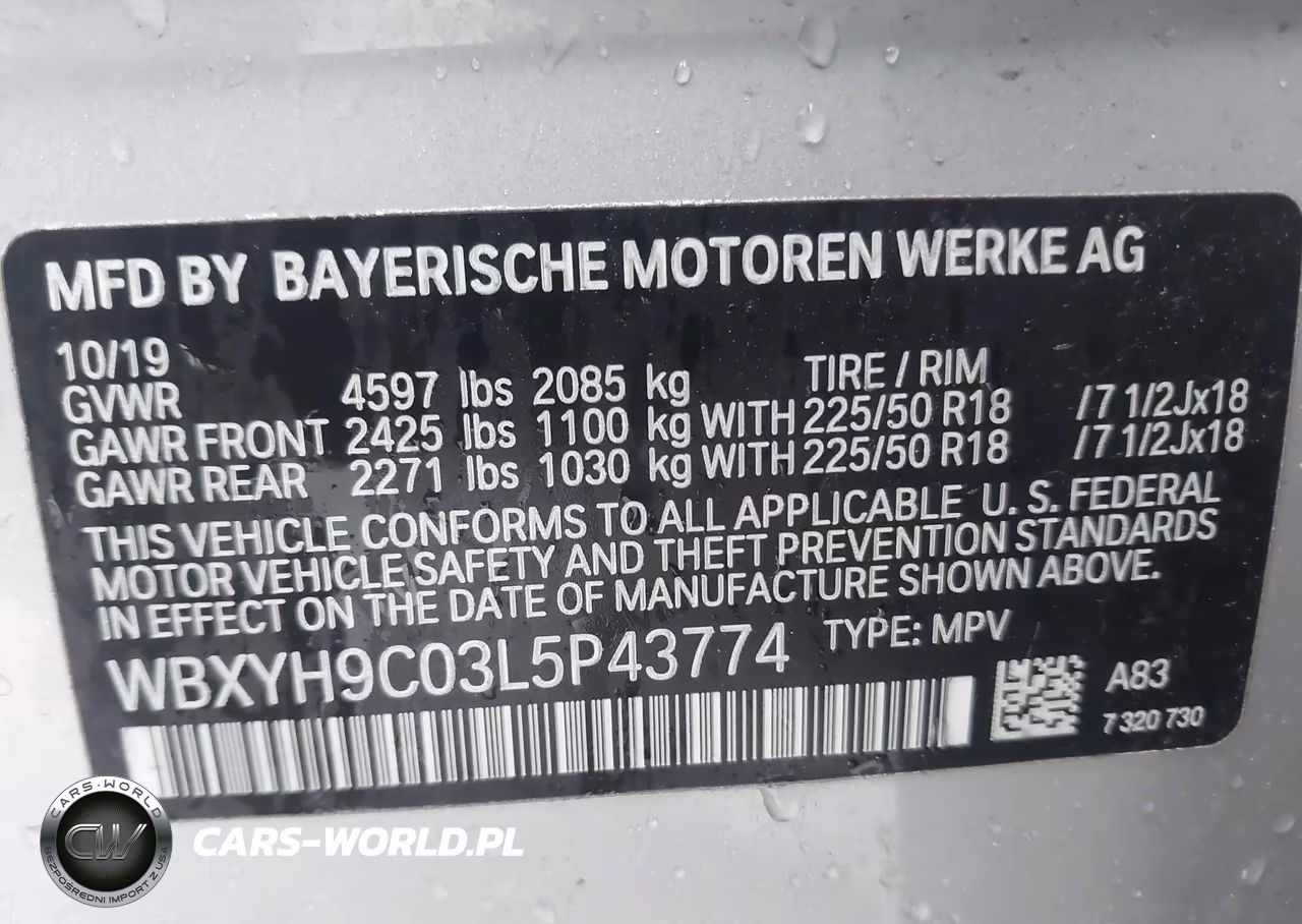 2020 BMW X2 Sdrive28I VIN:WBXYH9C03L5P43774 - 9