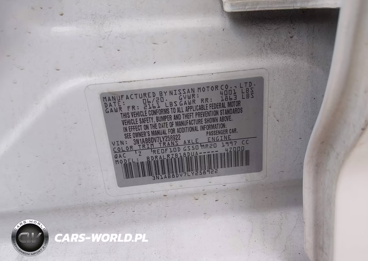 2020 Nissan Sentra Sr Xtronic Cvt VIN:3N1AB8DV7LY258922 - 9