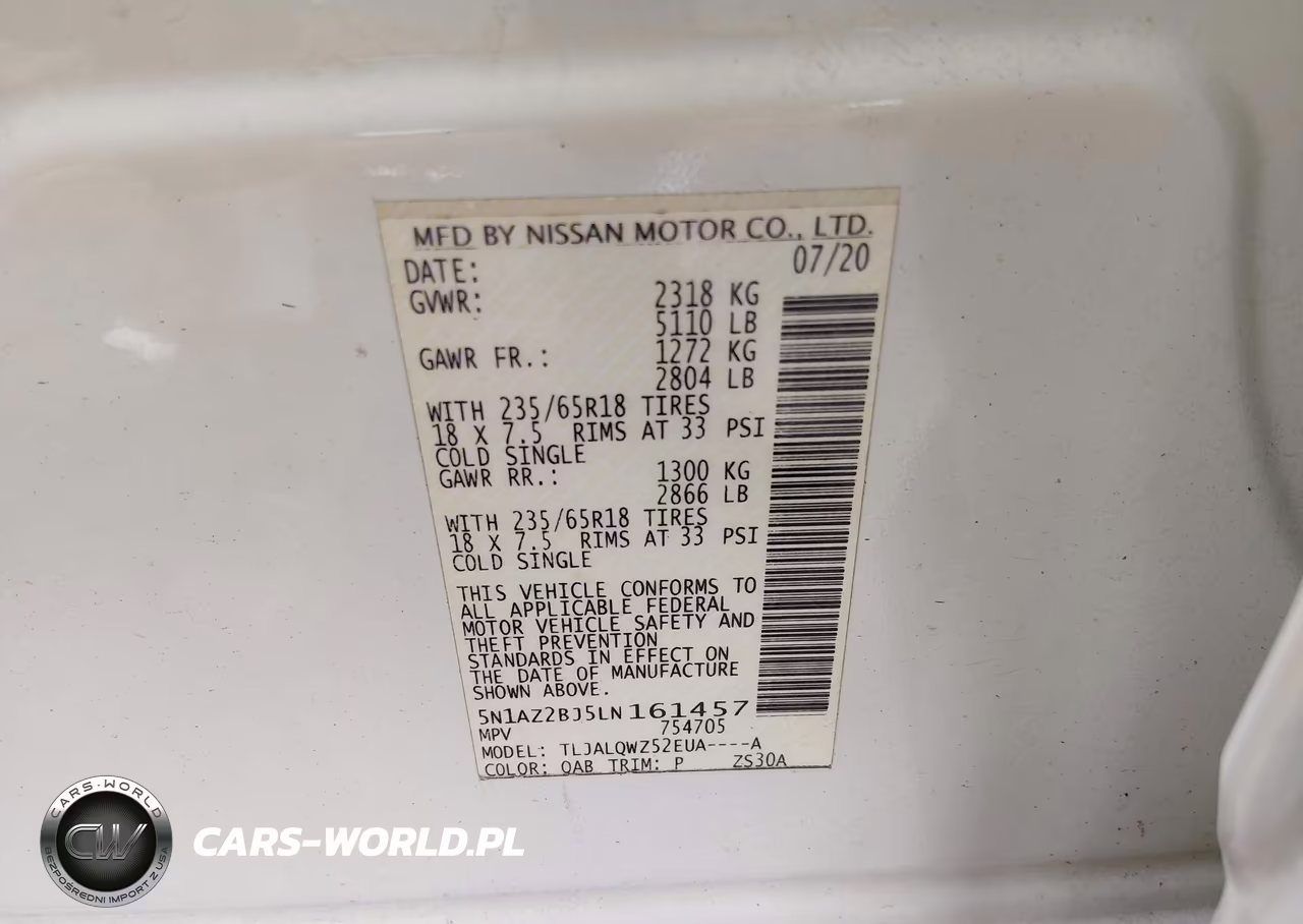 2020 Nissan Murano Sv Fwd VIN:5N1AZ2BJ5LN161457 - 9