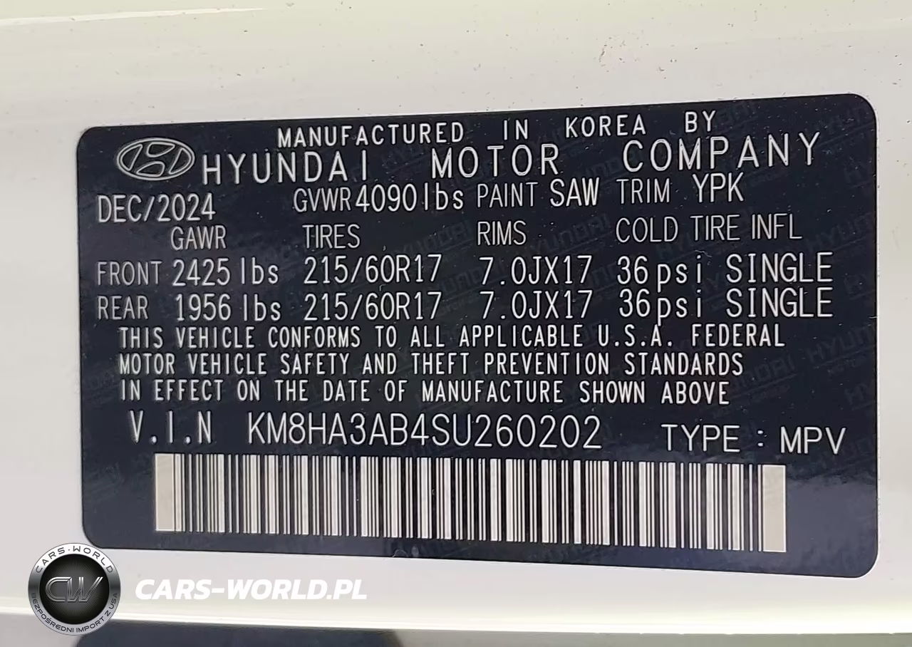 2025 Hyundai Kona Se VIN:KM8HA3AB4SU260202 - 9