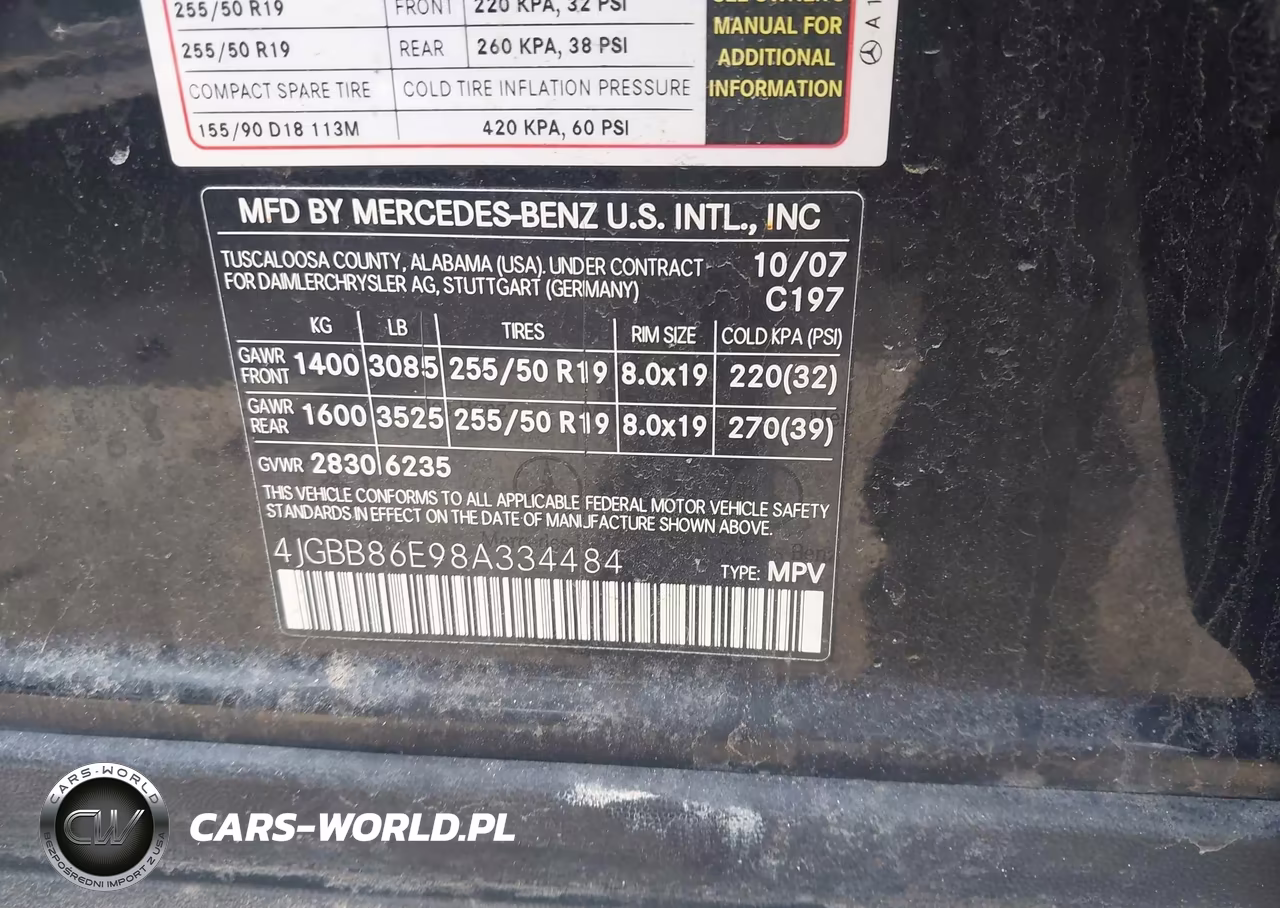 2008 Mercedes-Benz Ml 350 4Matic VIN:4JGBB86E98A334484 - 9