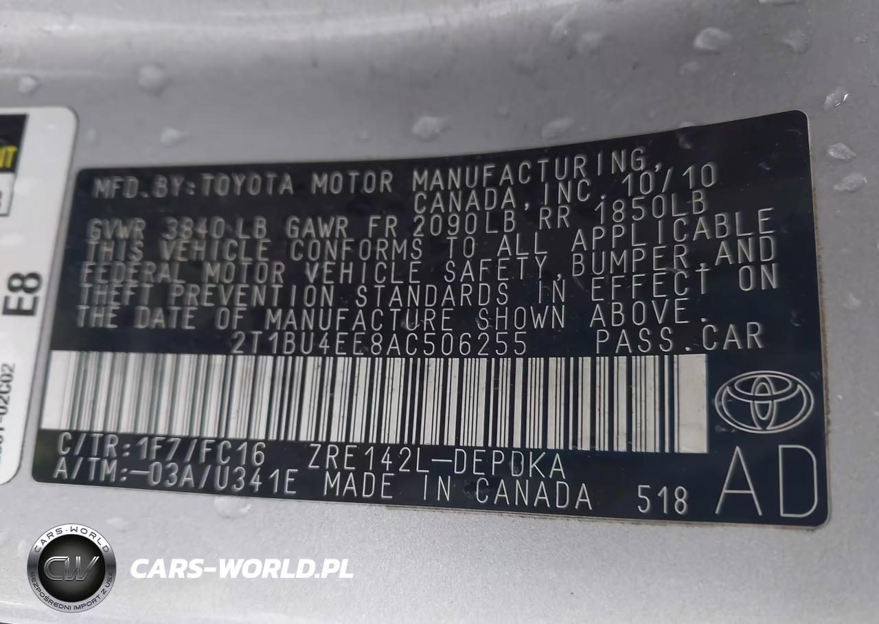 2010 Toyota Corolla Le VIN:2T1BU4EE8AC506255 - 9