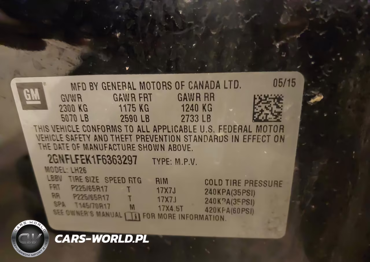 2015 Chevrolet Equinox 1Lt VIN:2GNFLFEK1F6363297 - 9