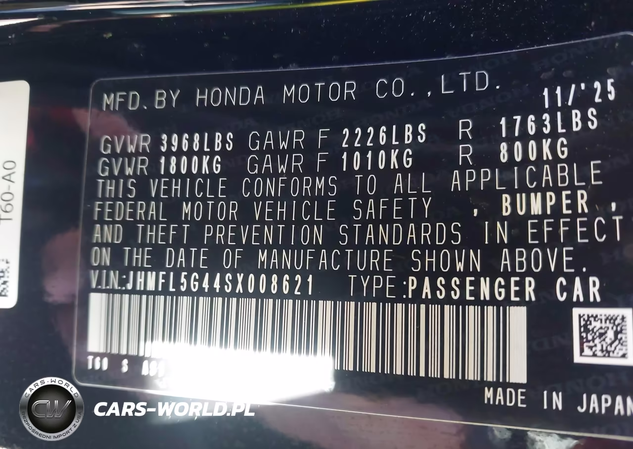 2025 Honda Civic Type R VIN:JHMFL5G44SX008621 - 9