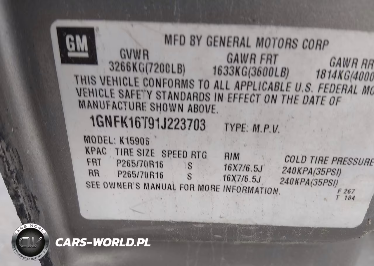 2001 Chevrolet Suburban 1500 Lt VIN:1GNFK16T91J223703 - 9