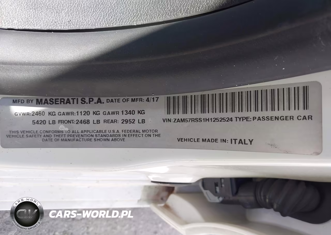 2017 Maserati Ghibli S VIN:ZAM57RSS1H1252524 - 9