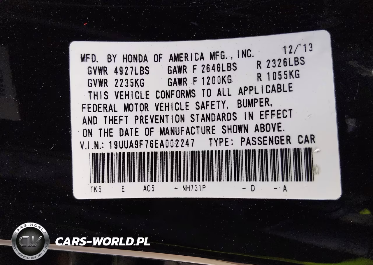 2014 Acura Tl 3.7 VIN:19UUA9F76EA002247 - 9