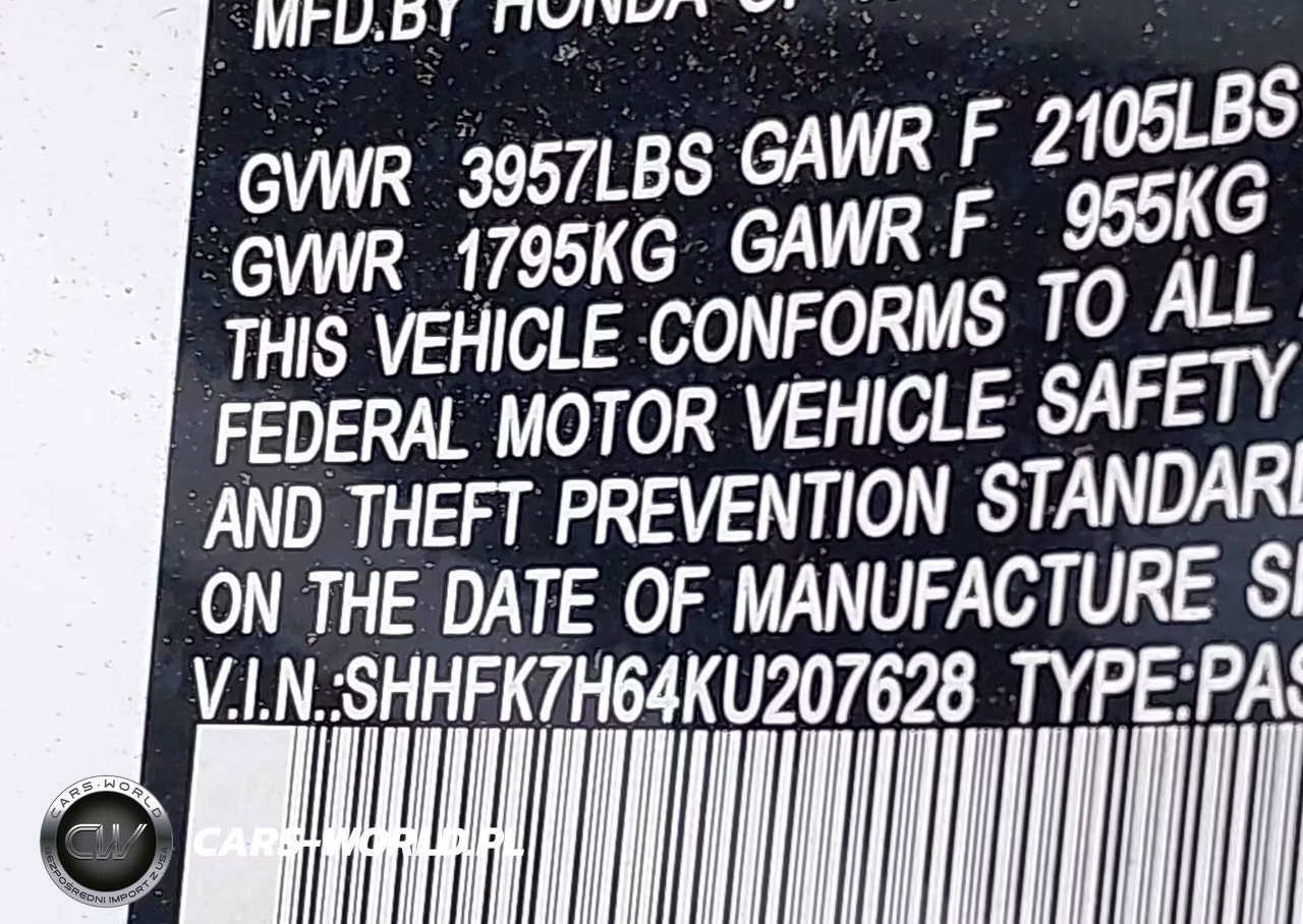 2019 Honda Civic Ex VIN:SHHFK7H64KU207628 - 9