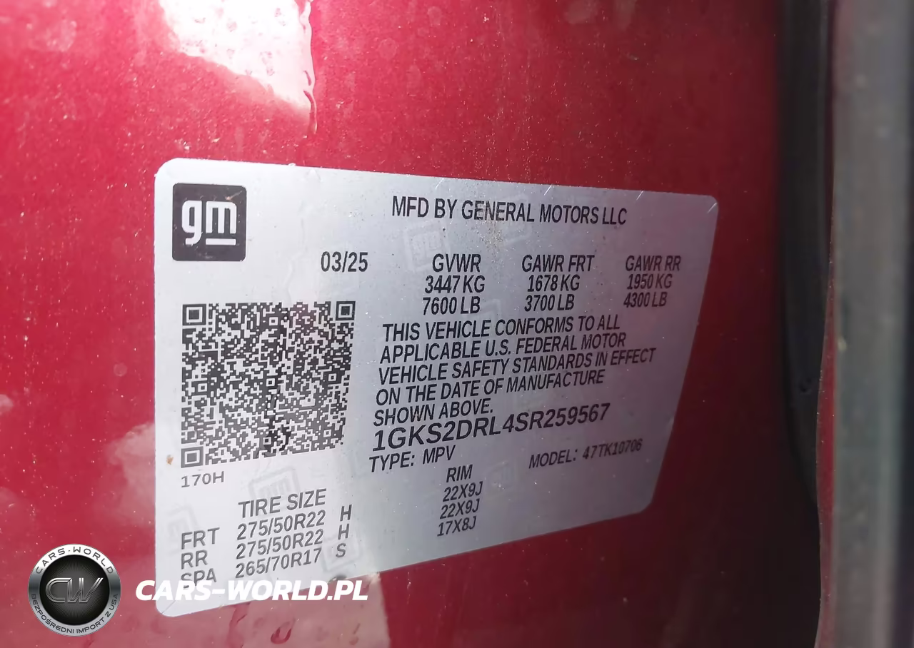 2025 GMC Yukon 4Wd Denali VIN:1GKS2DRL4SR259567 - 9