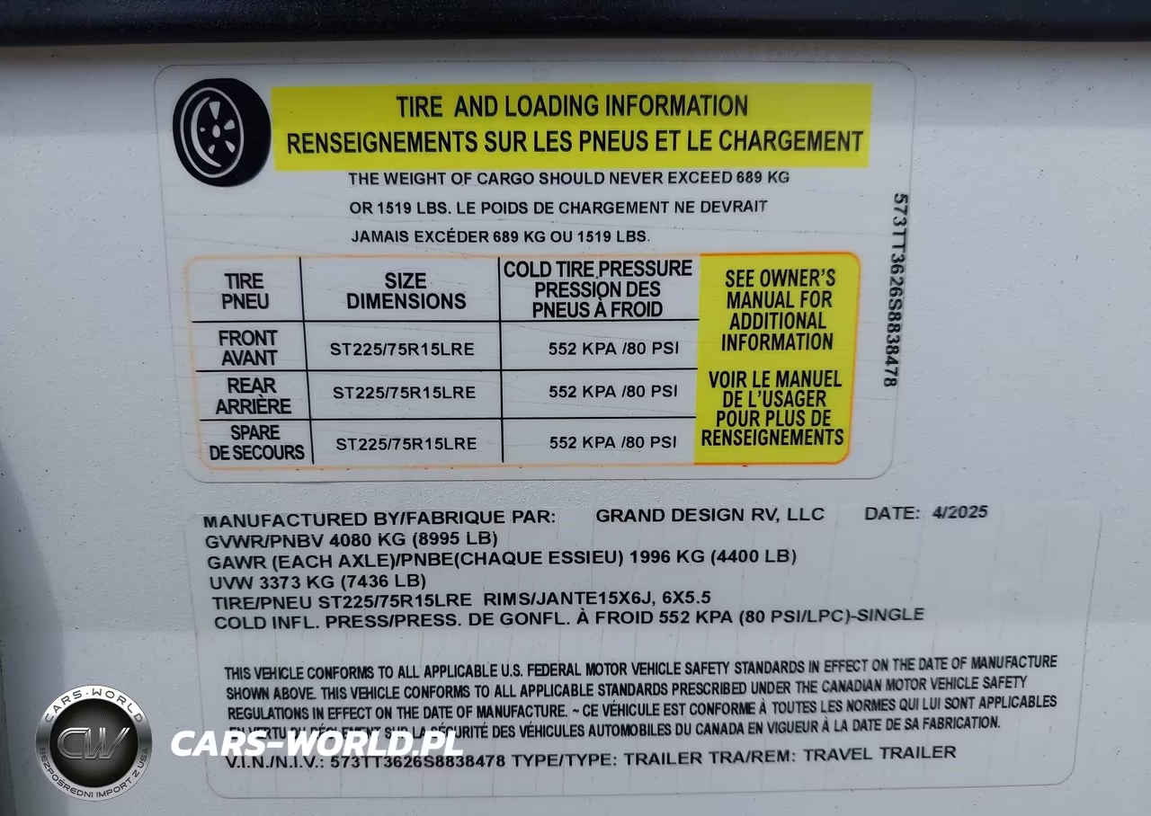 2025 Grand Design Other VIN:573TT3626S8838478 - 9