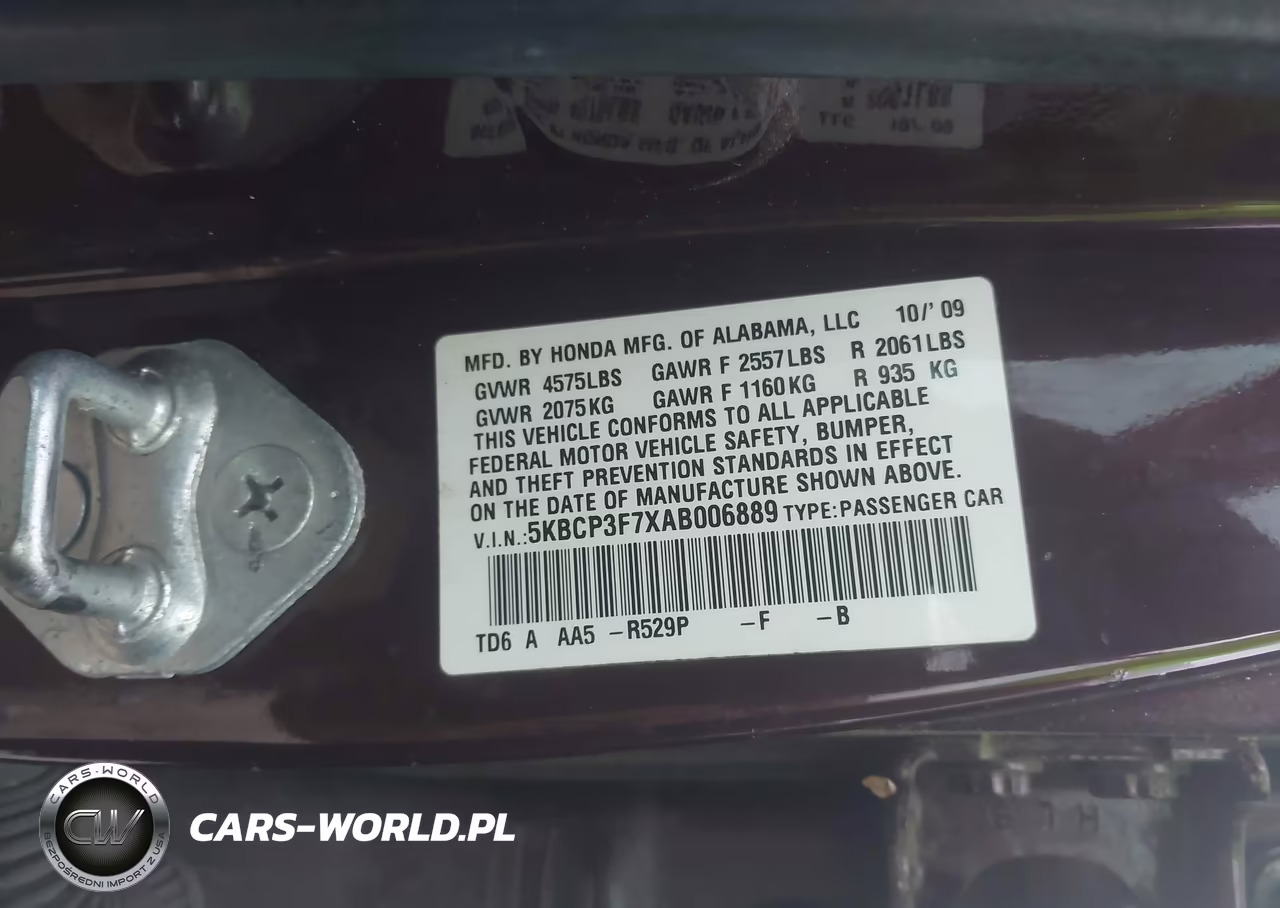 2010 Honda Accord 3.5 Ex VIN:5KBCP3F7XAB006889 - 9