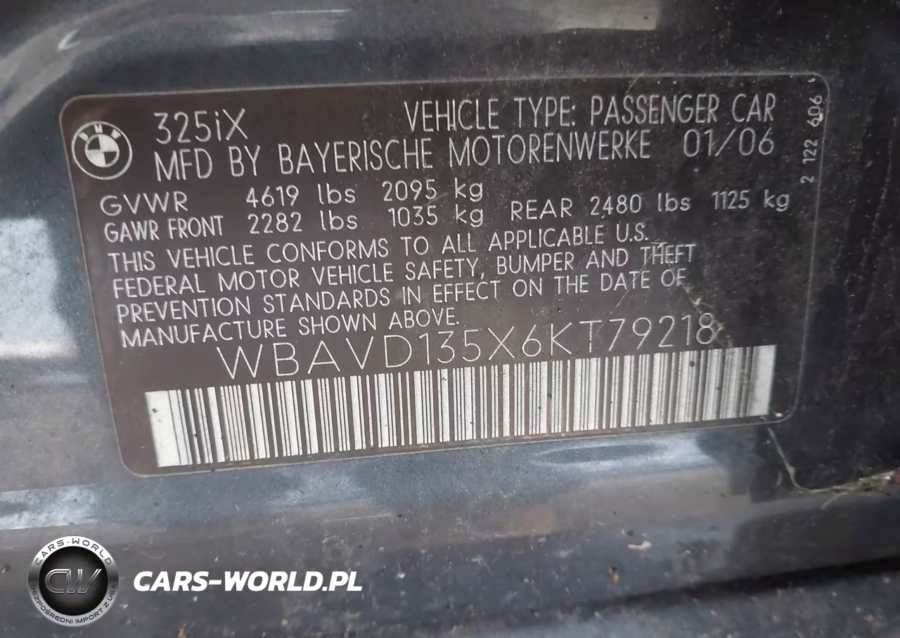 2006 BMW 325Xi VIN:WBAVD135X6KT79218 - 9