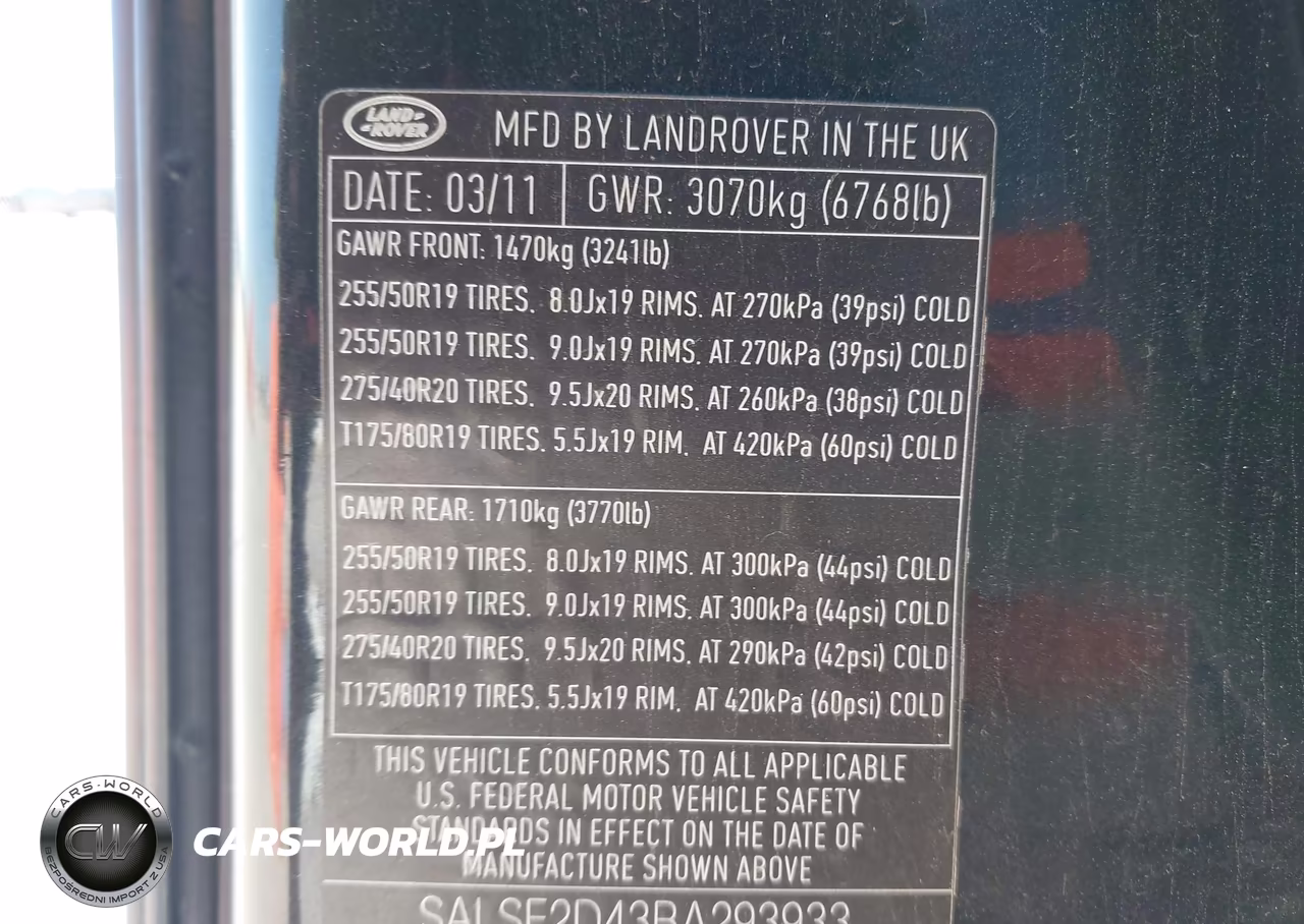 2011 Land Rover Range Rover Sport Hse VIN:SALSF2D43BA293933 - 9
