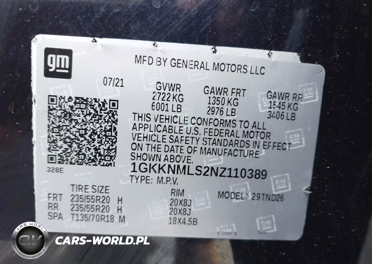 2022 GMC Acadia Fwd Slt VIN:1GKKNMLS2NZ110389 - 9