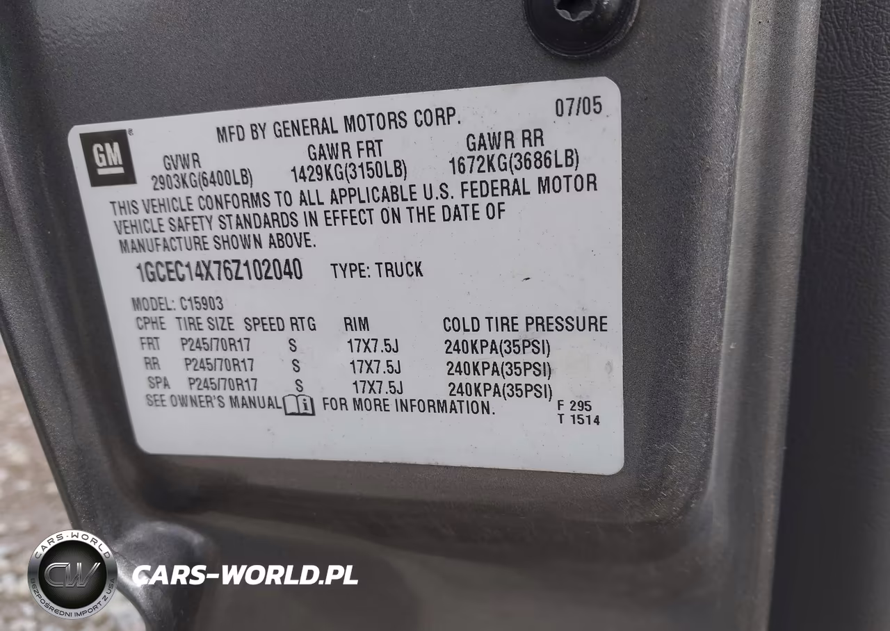 2006 Chevrolet Silverado 1500 Work Truck VIN:1GCEC14X76Z102040 - 9