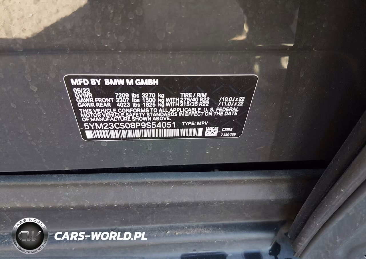 2023 BMW Xm VIN:5YM23CS08P9S54051 - 9