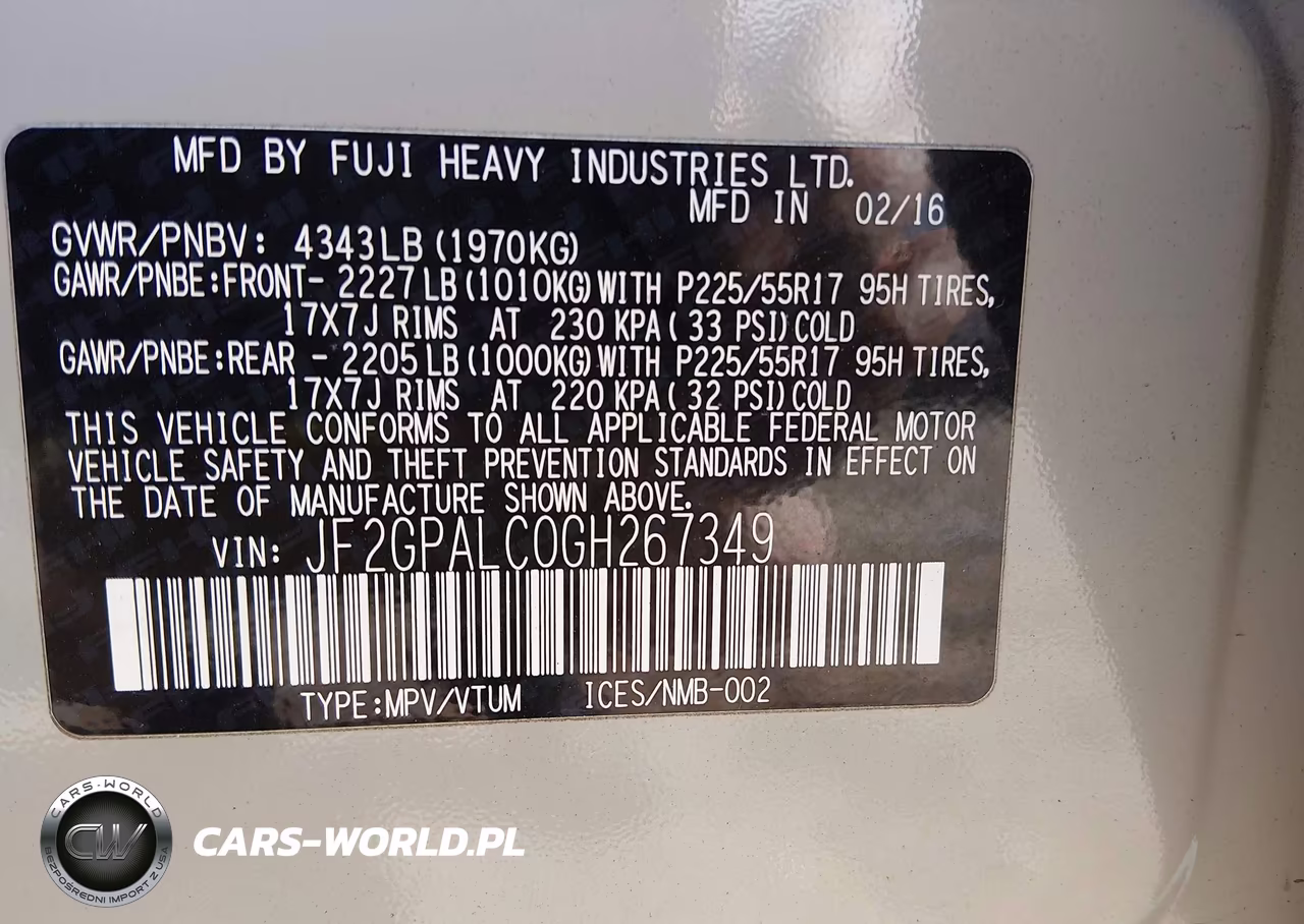 2016 Subaru Crosstrek 2.0I Limited VIN:JF2GPALC0GH267349 - 9