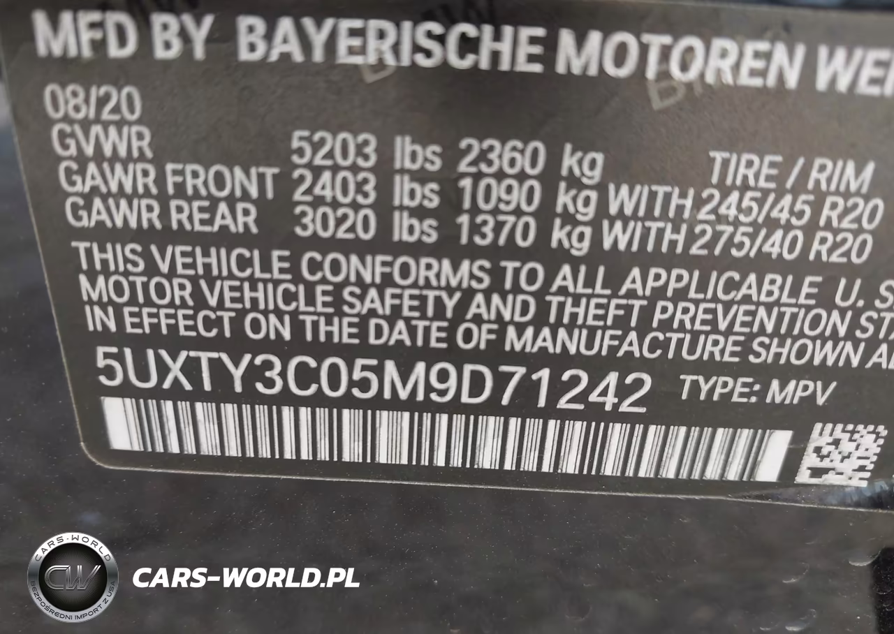 2021 BMW X3 Sdrive30I VIN:5UXTY3C05M9D71242 - 9