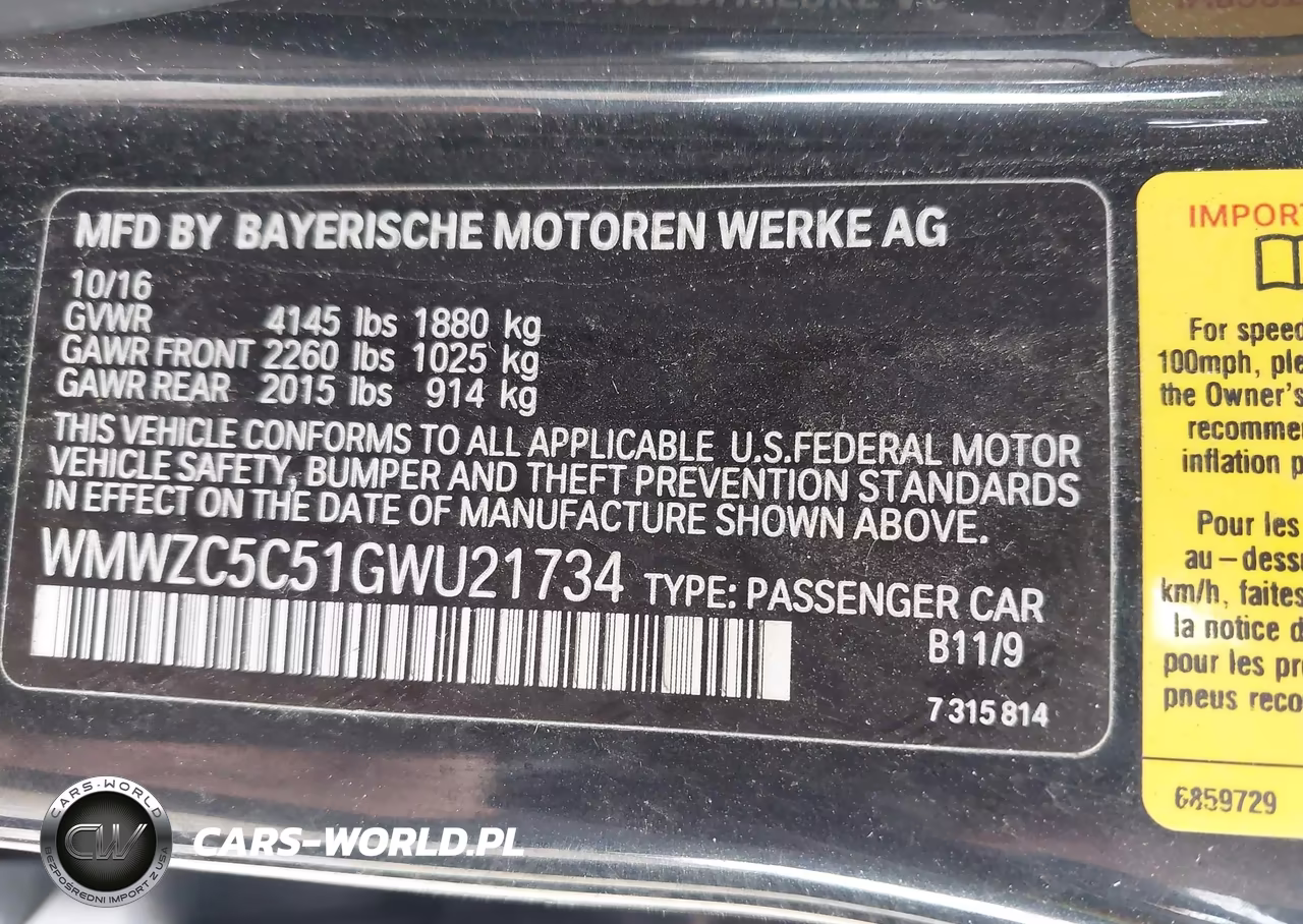 2016 Mini Countryman Cooper S VIN:WMWZC5C51GWU21734 - 9