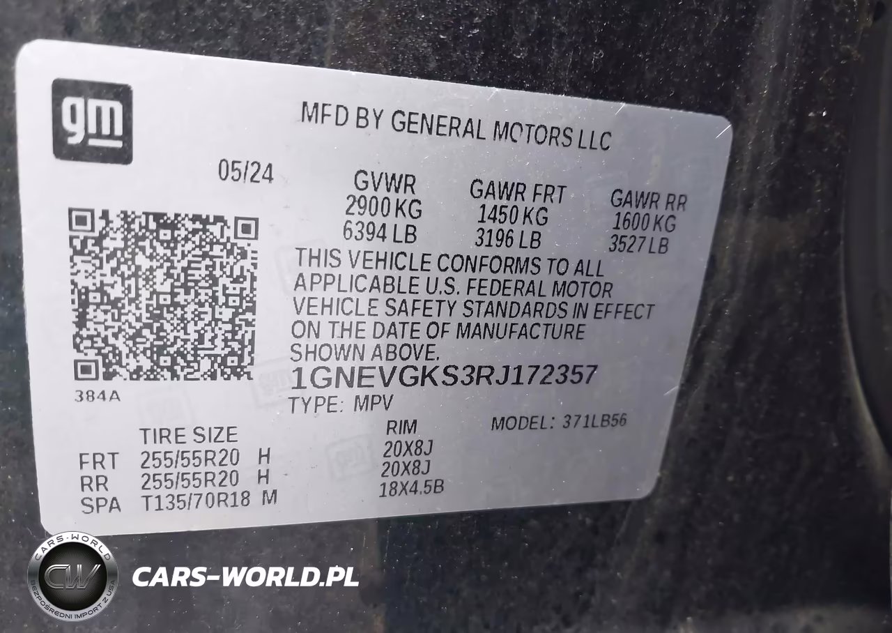2024 Chevrolet Traverse Awd Lt VIN:1GNEVGKS3RJ172357 - 9
