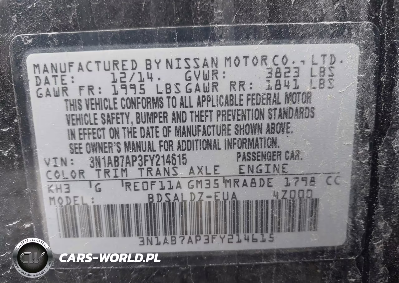 2015 Nissan Sentra Sv VIN:3N1AB7AP3FY214615 - 9