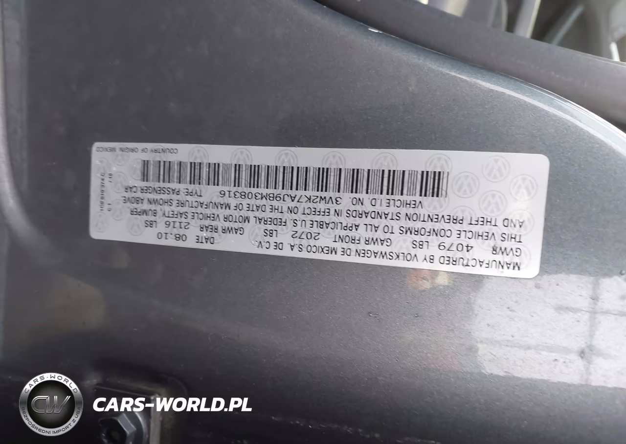 2011 Volkswagen Jetta 2.0L S VIN:3VW2K7AJ9BM308316 - 9