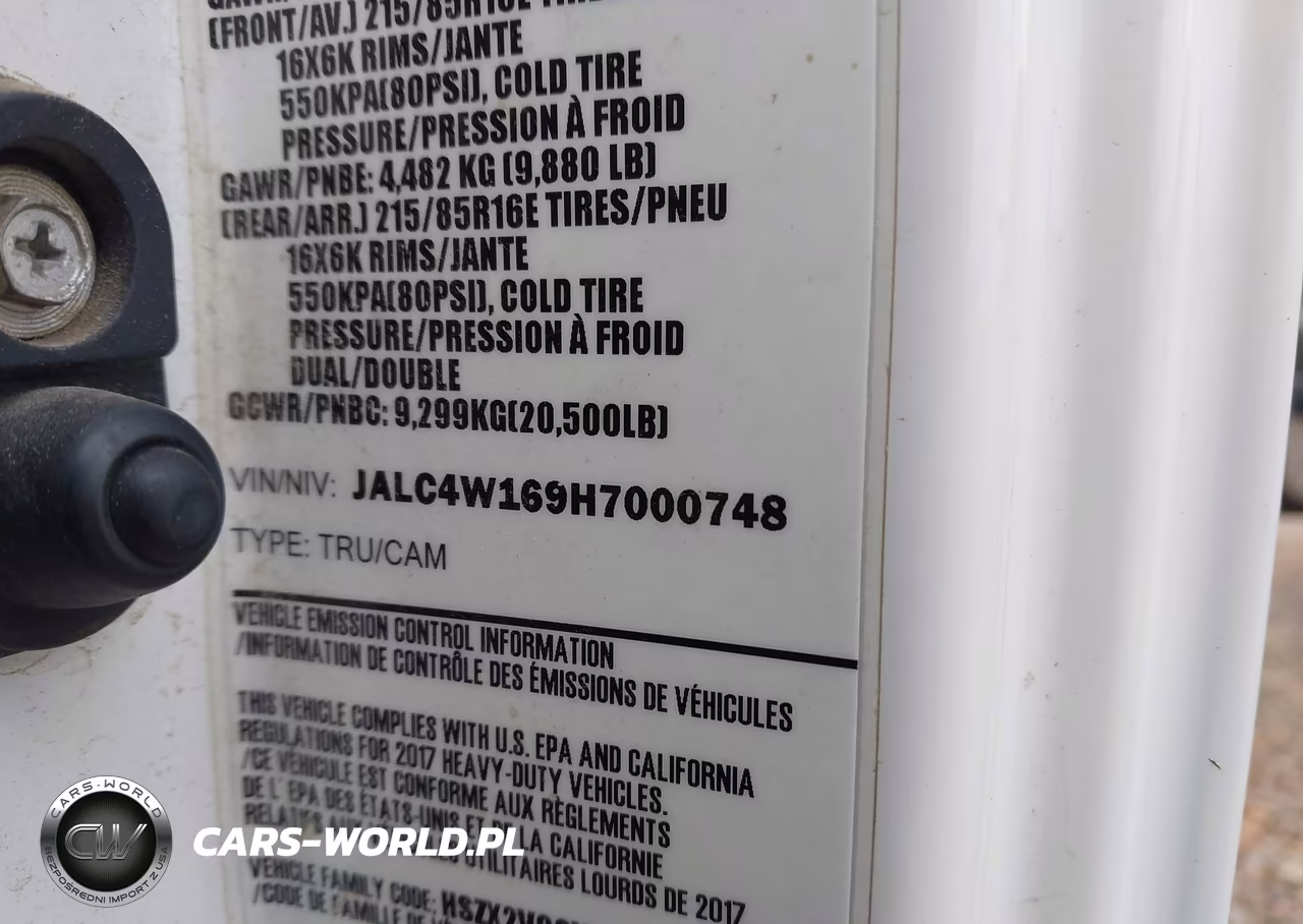 2017 Isuzu Npr Hd Dsl Reg At VIN:JALC4W169H7000748 - 8