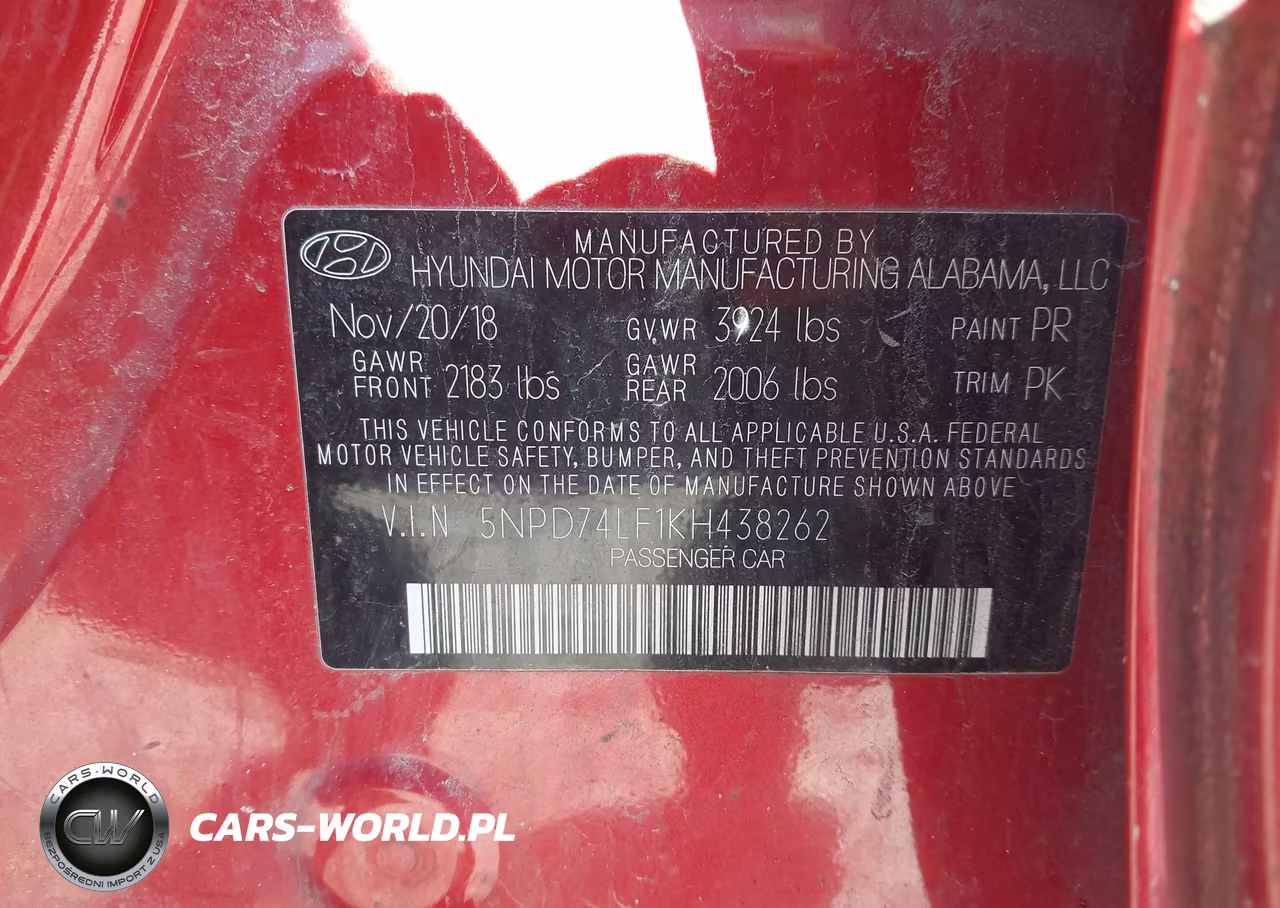 2019 Hyundai Elantra Se VIN:5NPD74LF1KH438262 - 9