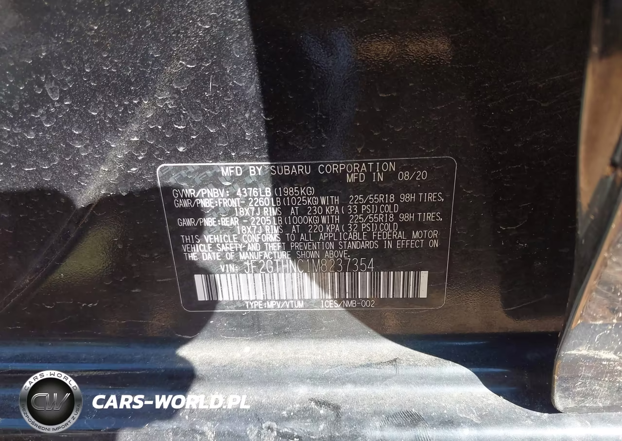2021 Subaru Crosstrek Limited VIN:JF2GTHNC1M8237354 - 9